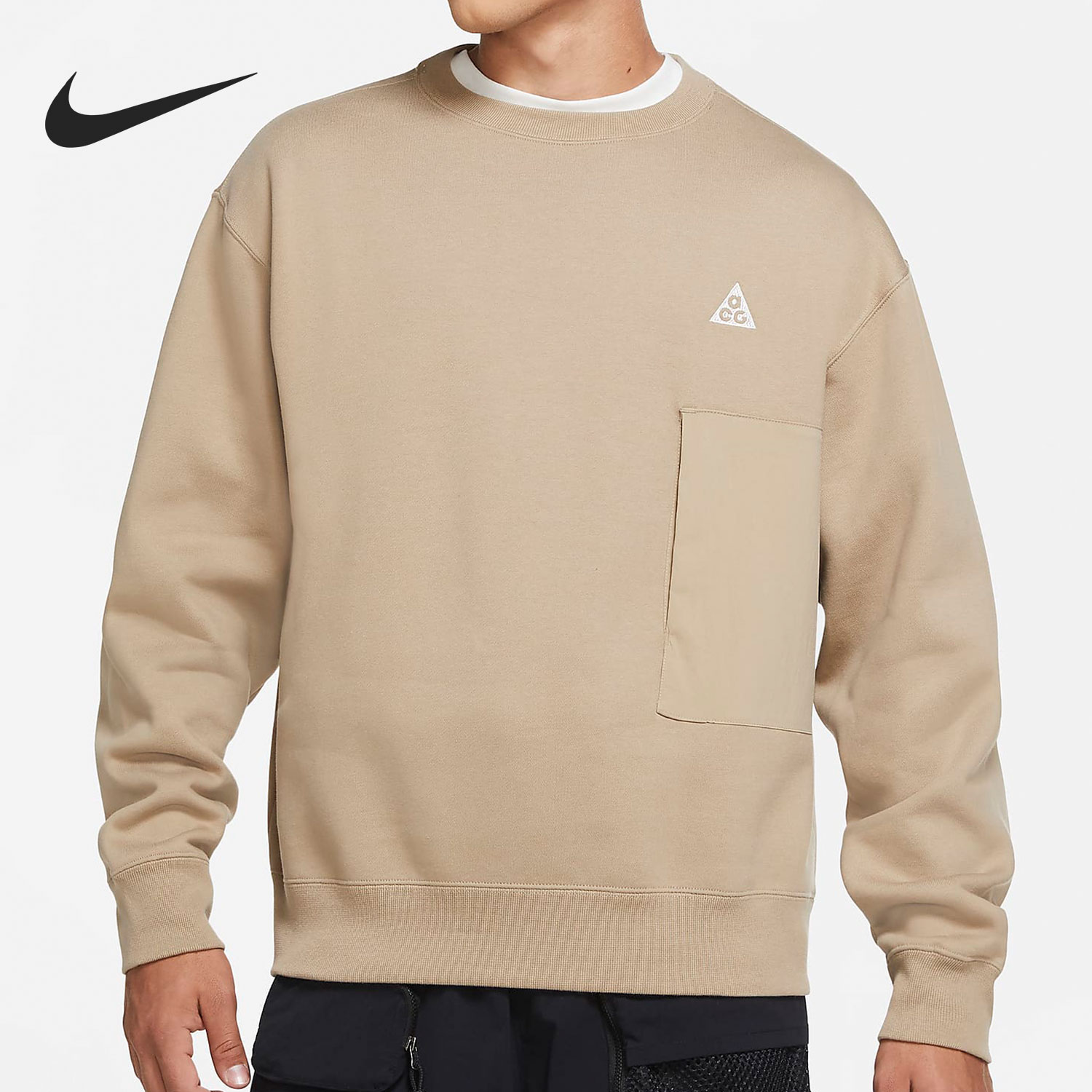 耐克男子户外运动起绒圆领套头衫