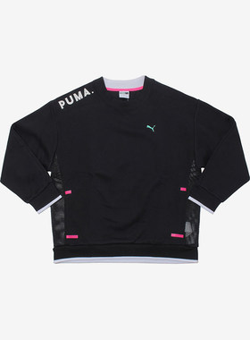 Puma/彪马2025女士时尚运动休闲圆领针织卫衣577667-01
