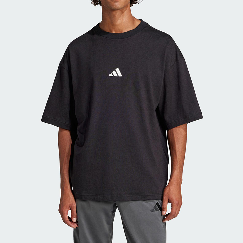 Adidas/阿迪达斯正品2025夏季款男士宽松经典透气圆领短袖JC5338