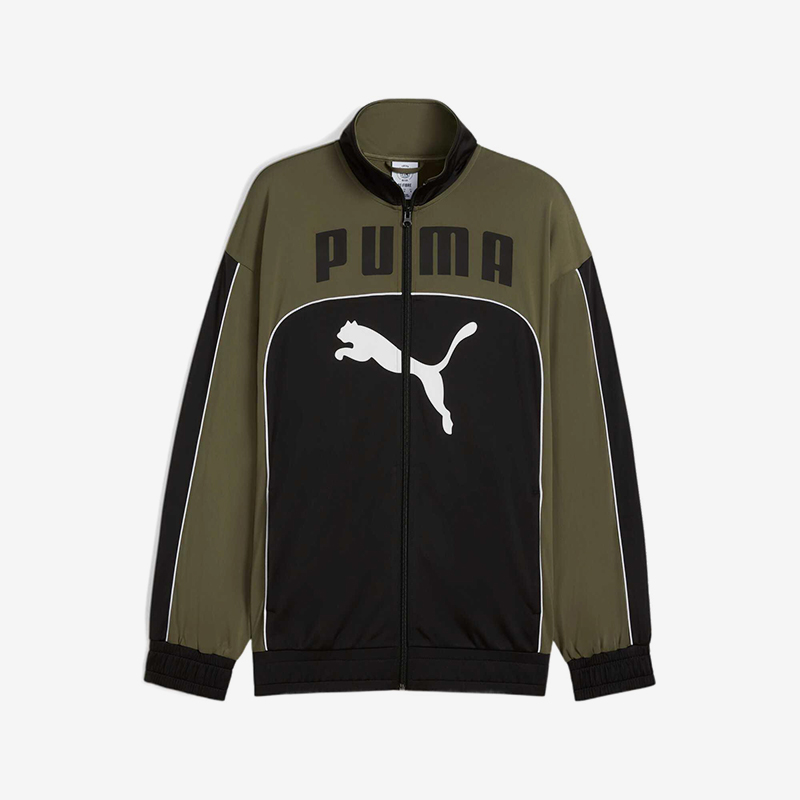 Puma/彪马正品春季新款男士休闲拼接运动立领针织外套631468-01