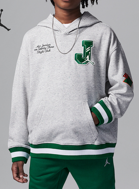 Nike/耐克正品Jordan 大童套头宽松时尚连帽卫衣IB8387-022