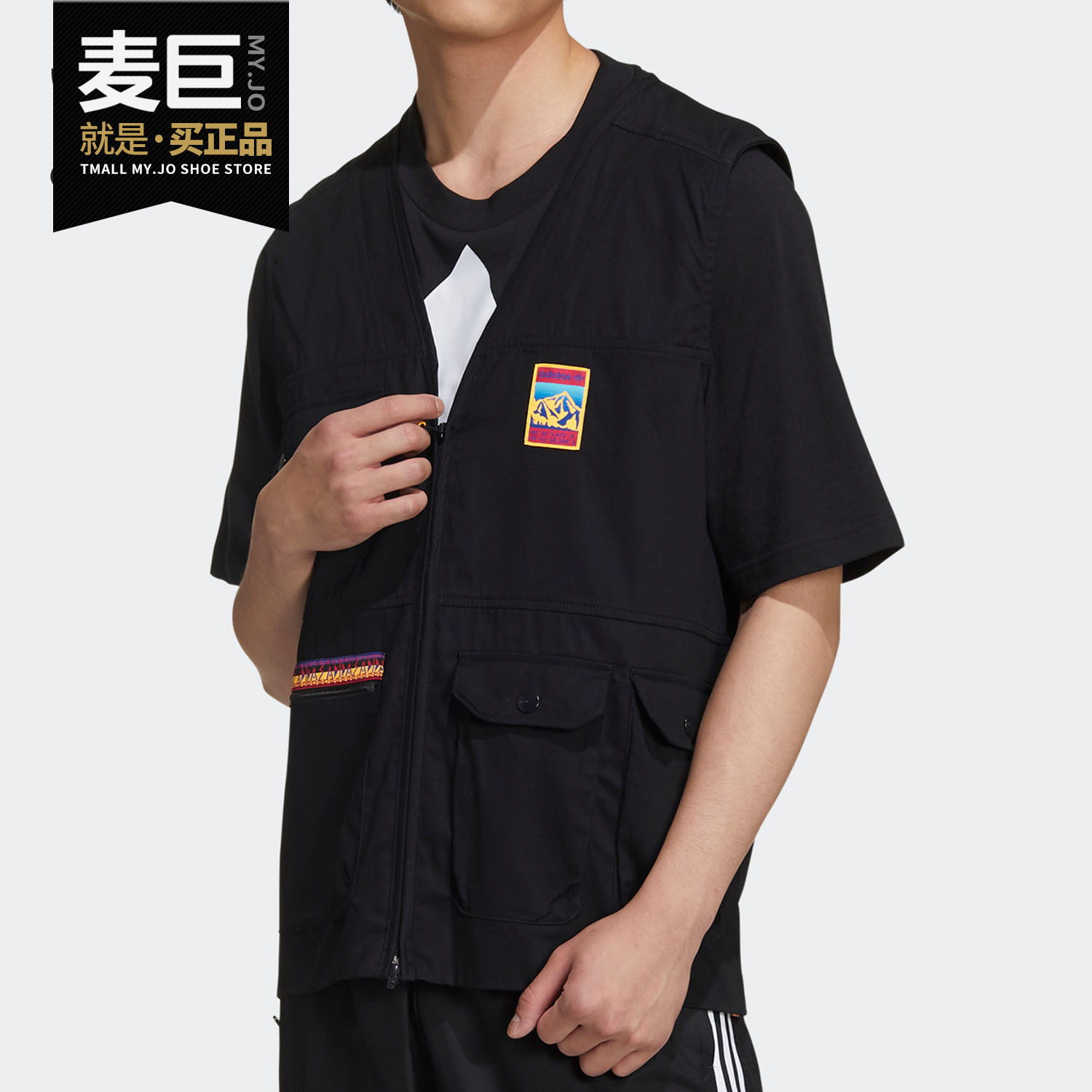 adidas/阿迪达斯正品 2021新款男子三叶草工装运动休闲马甲gp1112