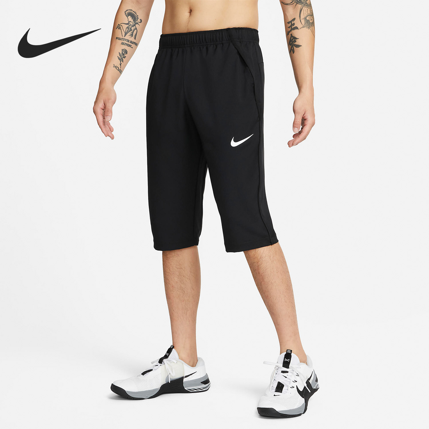 Nike/耐克官方正品男子舒适运动休闲跑步透气七分短裤 DM6624-011