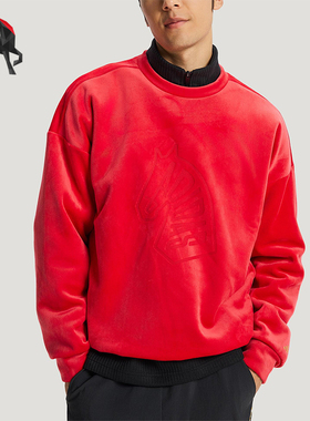 Adidas/阿迪达斯正品2025冬季款男士日常圆领套头宽松卫衣KE4069