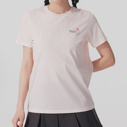 Skechers斯凯奇正品儿童款透气圆领套头短袖T恤P225W302-00F2