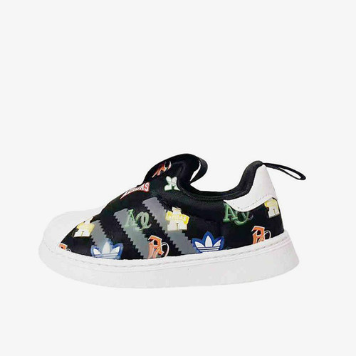 Adidas/阿迪达斯正品三叶草婴童一脚蹬轻便经典休闲板鞋JS0684