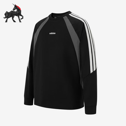 Adidas/阿迪达斯正品春秋男女复古运动休闲经典日常长袖T恤KG7145