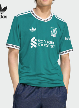 Adidas/阿迪达斯正品利物浦球迷版男士修身透气足球运动T恤JV6428