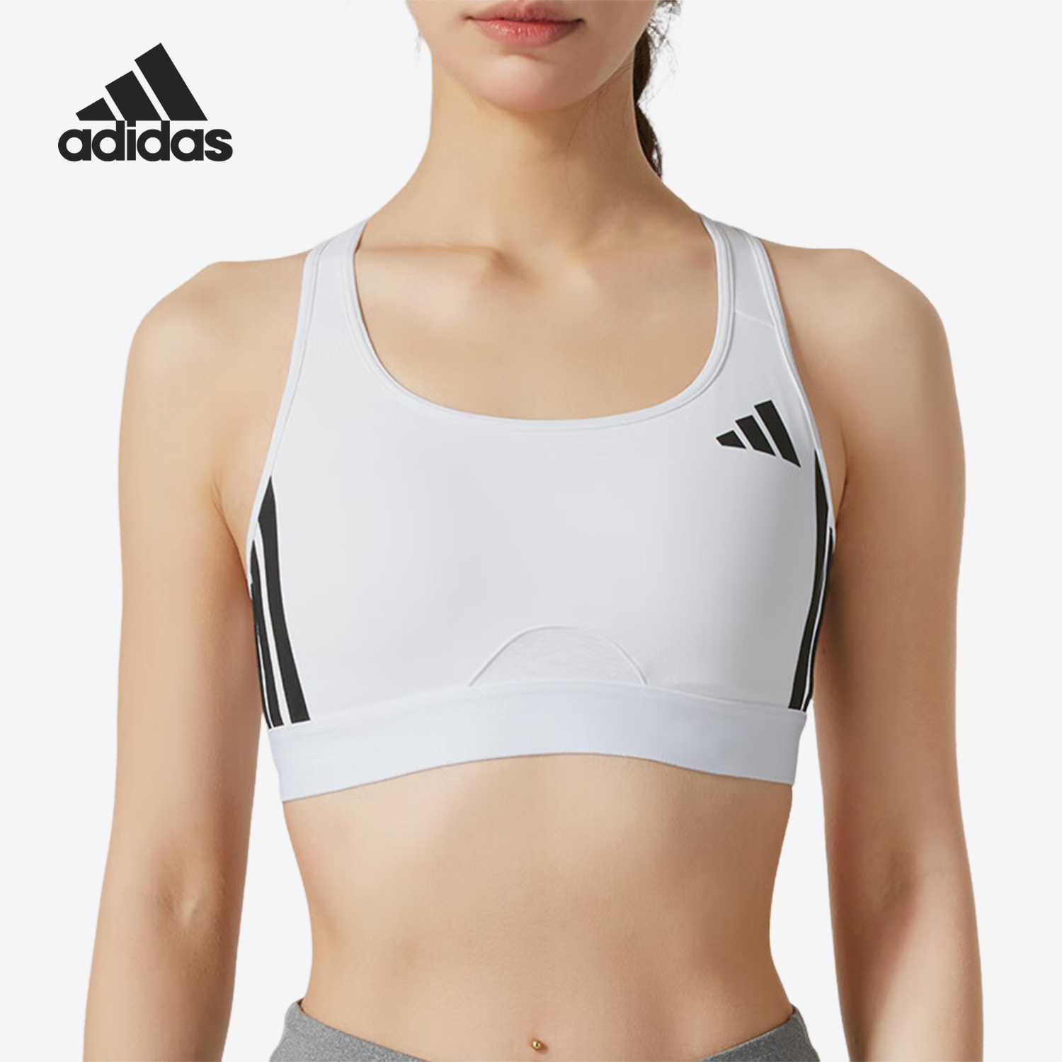 Adidas/阿迪达斯正品春季女士运动休闲健身瑜伽内衣JH1415