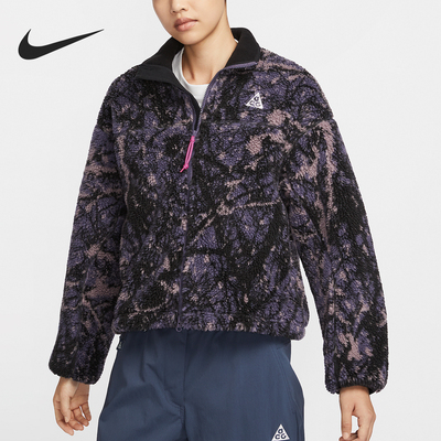 Nike/耐克官方正品新款女士仿羊羔绒保暖时尚宽松外套FV7340-573