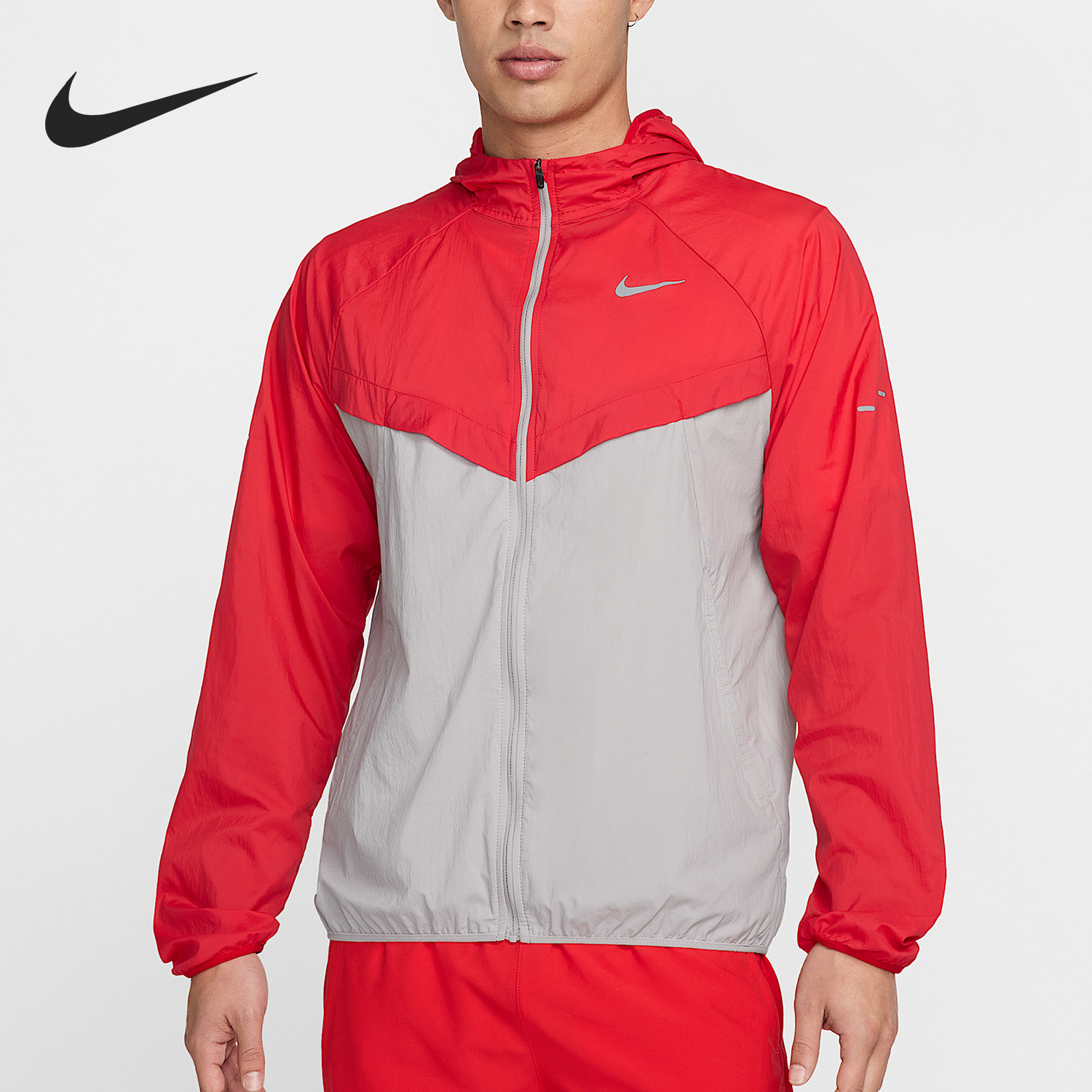 Nike/耐克正品Swoosh Stride男士连帽拼接时尚夹克HV4549-657