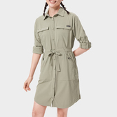 新款 Columbia 哥伦比亚正品 女士翻领运动旅行连衣裙AR3992348