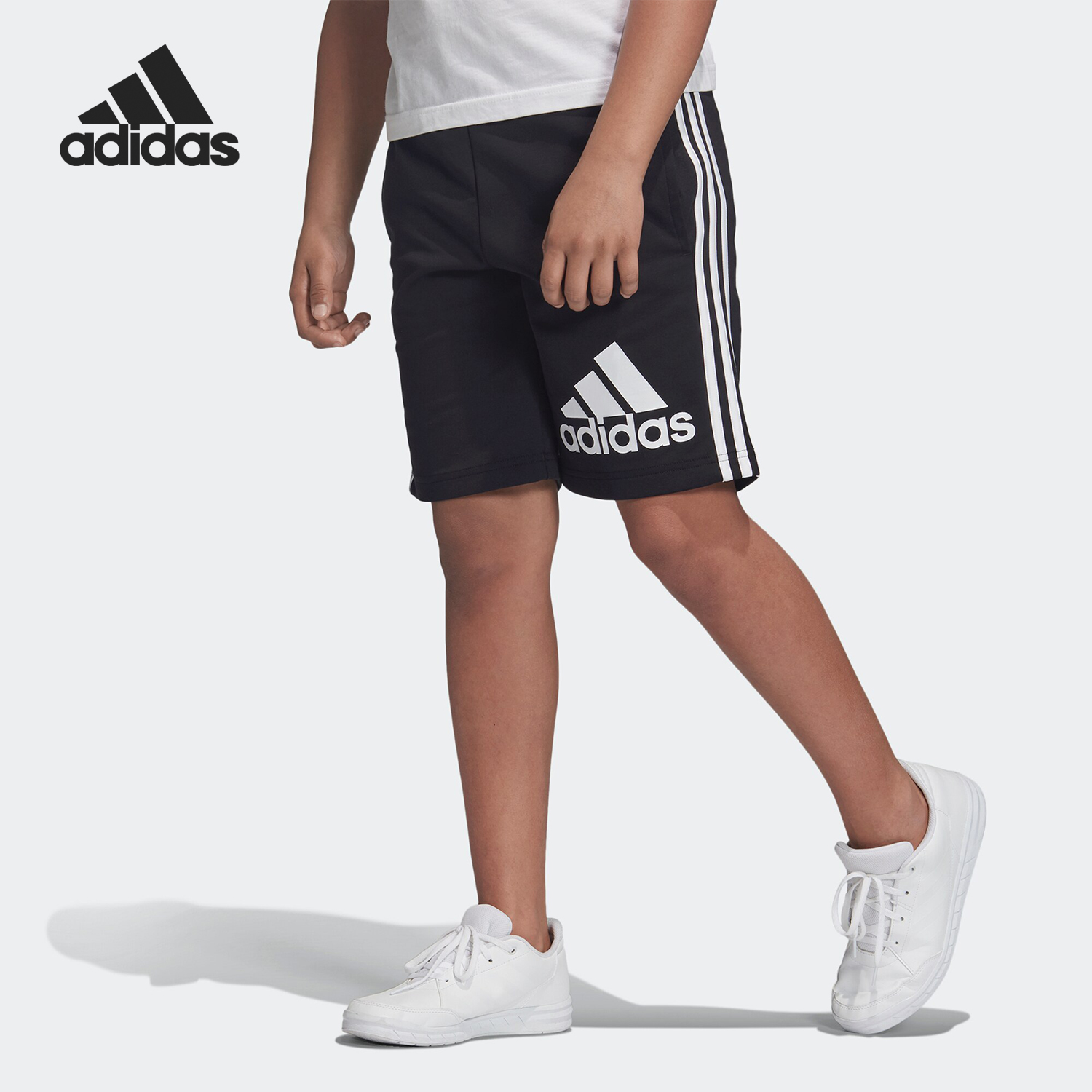 Adidas/阿迪达斯正品新款大童透气针织训练运动短裤DV0802