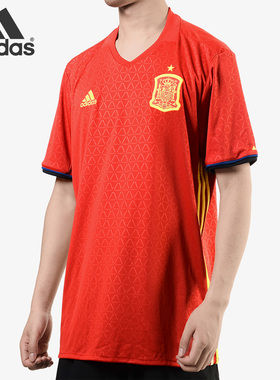 Adidas/阿迪达斯正品西班牙欧洲杯主场球衣男子休闲运动T恤AI4411