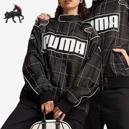 Puma/彪马正品春秋季男女休闲立领线条宽松美式运动外套629914-01