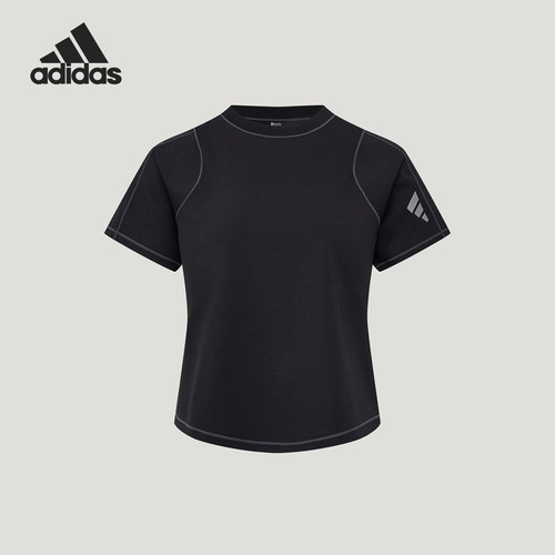 Adidas/阿迪达斯正品女士柔软凉爽日常休闲运动短袖T恤KY7845