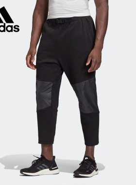 Adidas/阿迪达斯正品男子时尚宽松透气休闲运动九分裤 FL5710