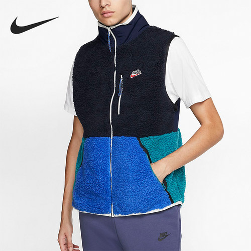 Nike/耐克正品抓绒马甲外套新款男保暖经典夹克外套CD3143-451