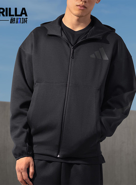Adidas/阿迪达斯正品M Z.N.E. FZ男士运动针织户外连帽外套JE7538