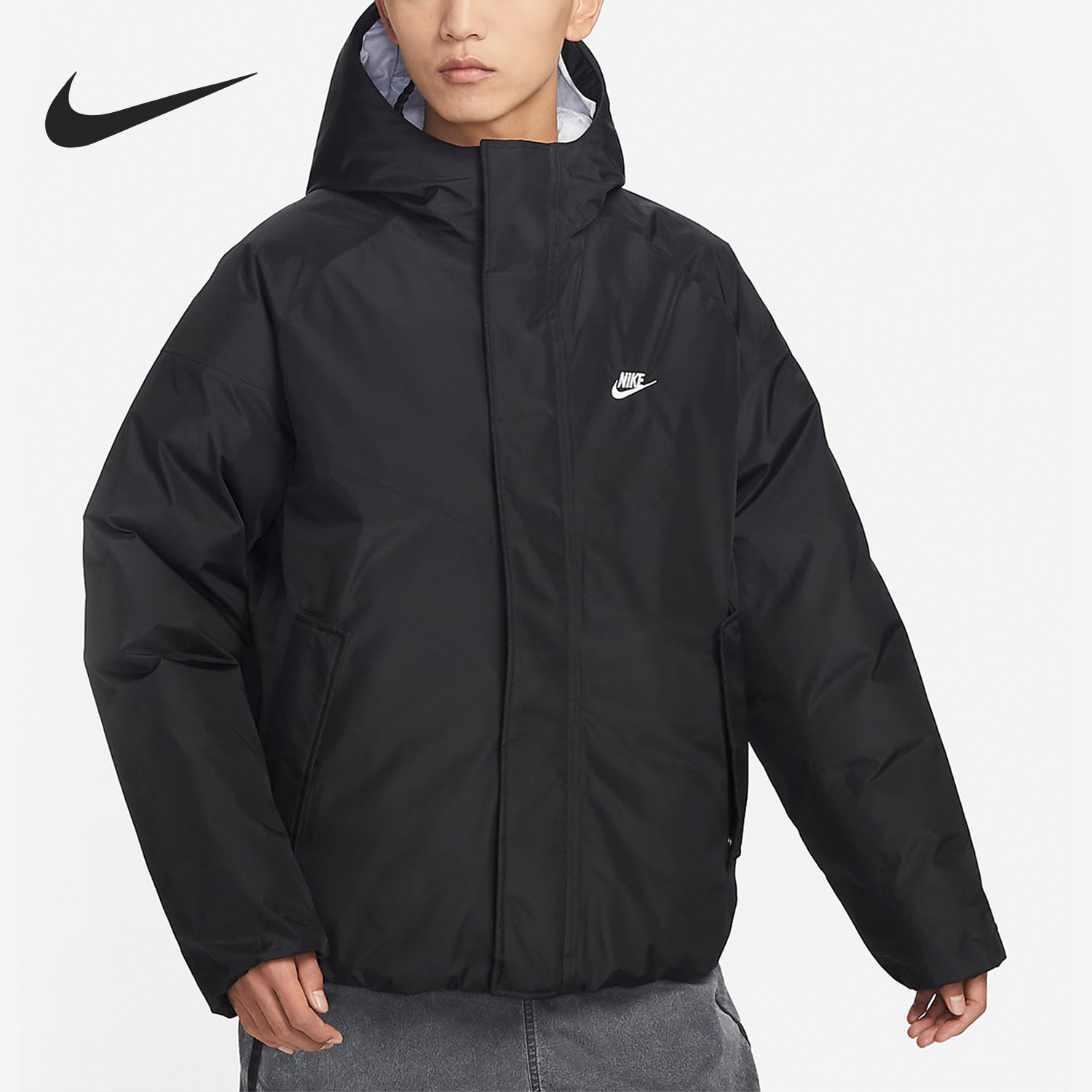 Nike/耐克正品当季新款男子休闲保暖运动连帽棉服DQ4933-010