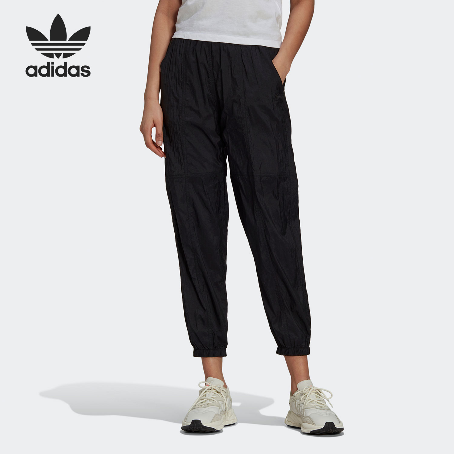 Adidas/阿迪达斯正品三叶草2021新款女子宽松运动裤 H11420