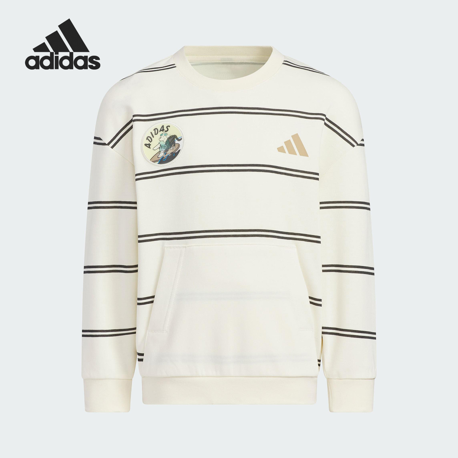 Adidas/阿迪达斯正品SPORTSWEAR小童运动圆领针织卫衣KC2791