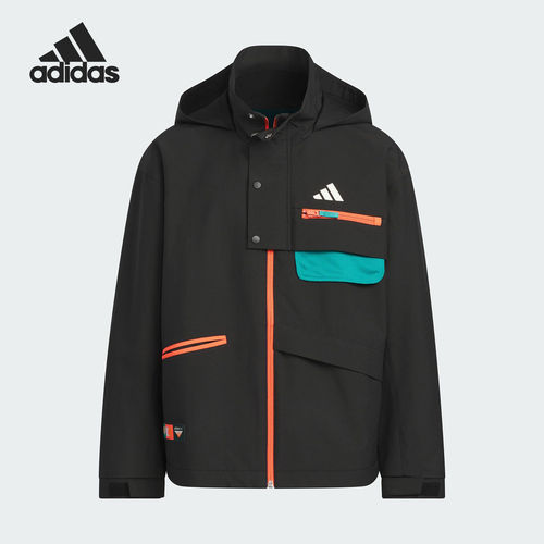 Adidas/阿迪达斯正品2025秋季款儿童连帽户外运动外套KC0216