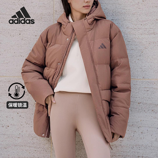 Adidas LINEAR男女运动保暖连帽休闲羽绒服KQ5521 阿迪达斯正品