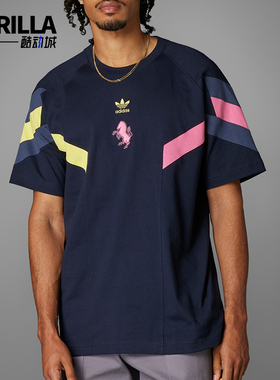 Adidas/阿迪达斯正品男士圆领休闲经典印花运动短袖T恤IN5598
