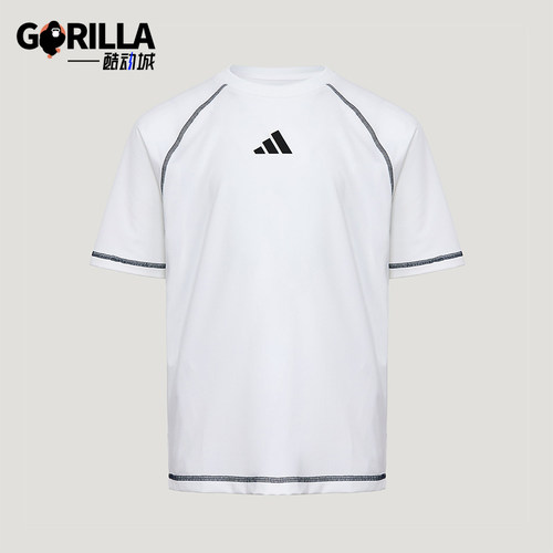Adidas/阿迪达斯正品夏季儿童运动经典针织透气休闲短袖T恤KY8370