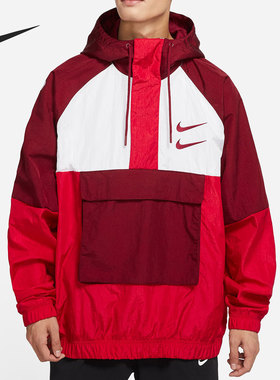Nike/耐克官方正品男子半拉链连帽梭织运动夹克外套 DJ0477-677