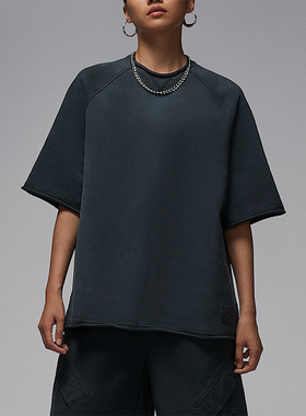 Nike/耐克正品JORDAN女士圆领超宽松针织运动休闲上衣IB9851-010