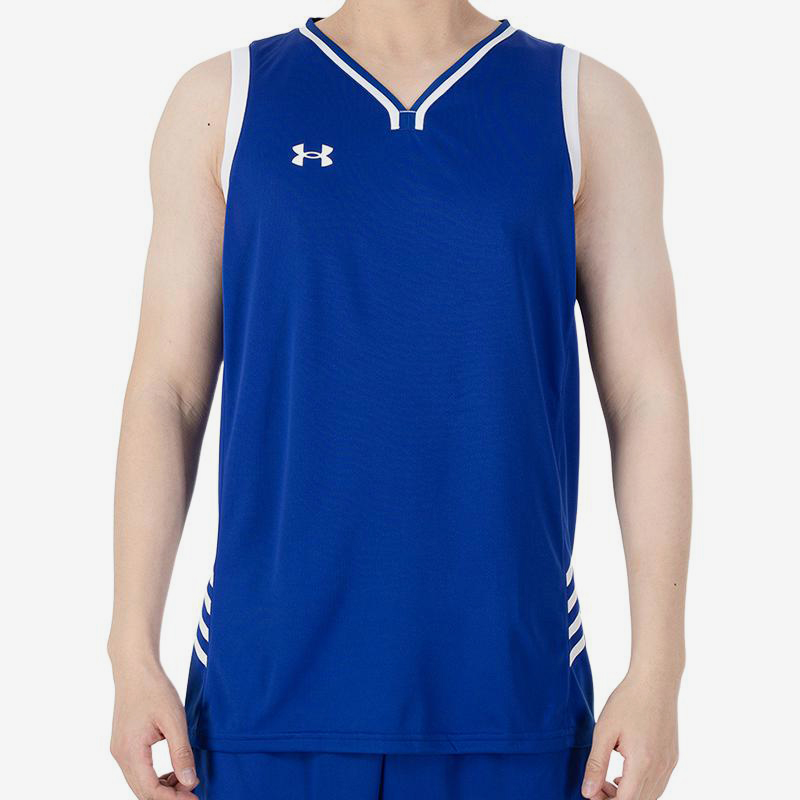 UA/安德玛正品训练男士V领复古轻盈运动休闲篮球背心21500104-400