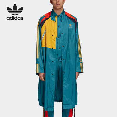 Adidas/阿迪达斯正品男士联名款拼色长款耐磨休闲风衣FS3758