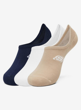Skechers/斯凯奇正品新款男女简约透气休闲运动袜三双装 L124U081