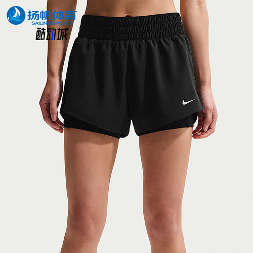 Nike/耐克正品夏季女士透气经典运动二合一梭织短裤DX6013-013