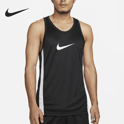 Nike/耐克正品2025秋季款男士运动篮球拼接背心T恤DV9968-010