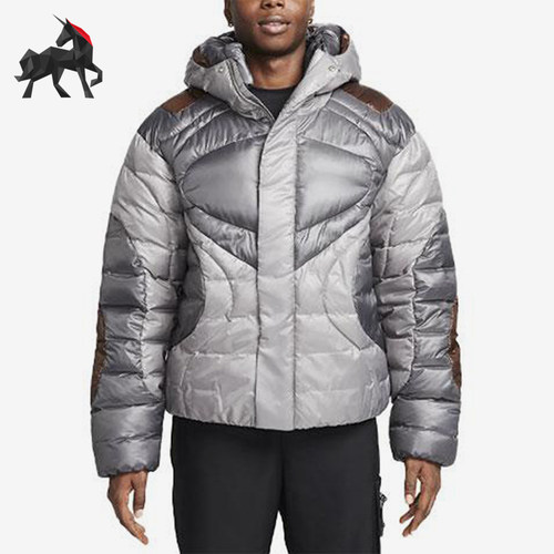 Nike/耐克正品冬季款男士拼接时尚休闲保暖宽松棉服FB7423-029