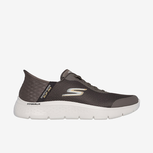 Skechers/斯凯奇正品GO系列新款男士闪穿厚底一脚蹬跑步鞋