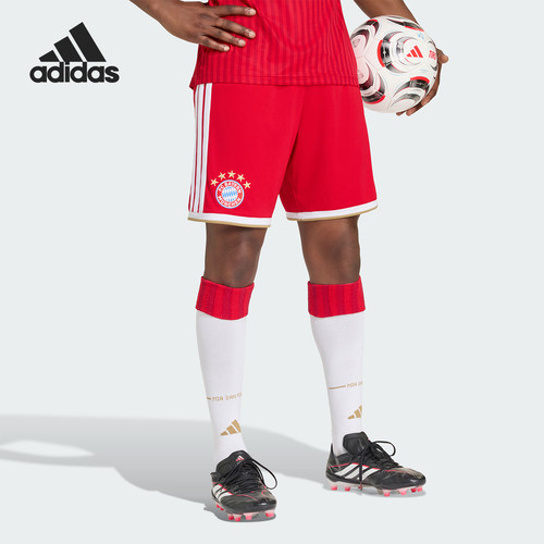 Adidas/阿迪达斯正品拜仁慕尼黑主场男士经典足球运动短裤JZ3060