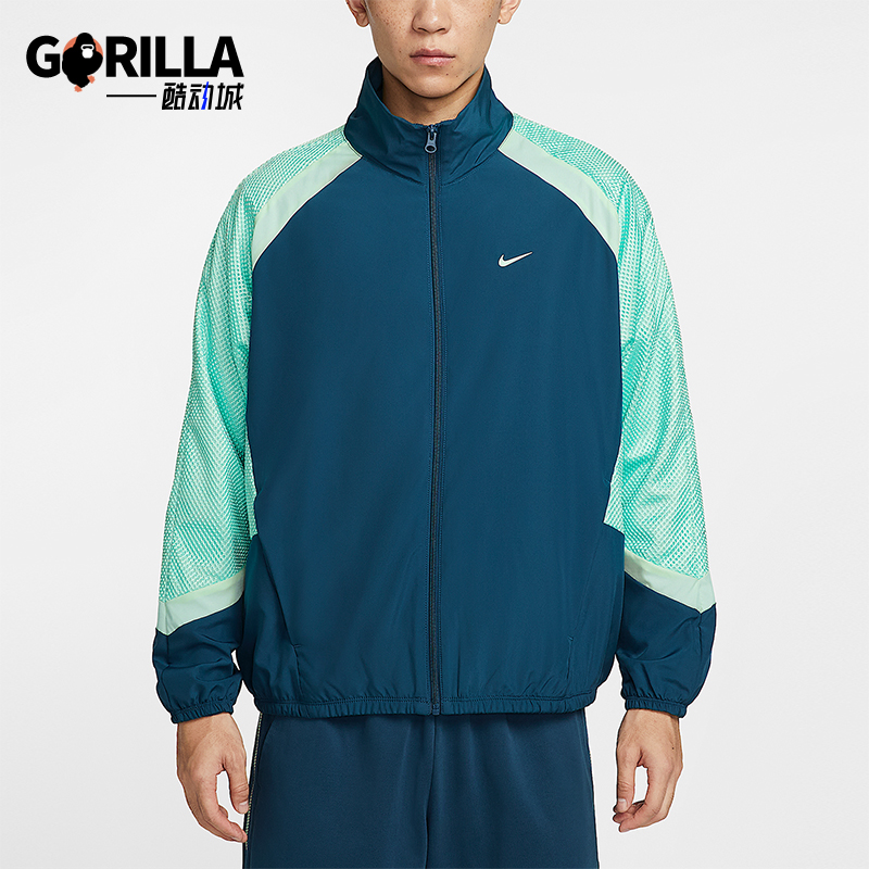 Nike/耐克正品Icon男士运动梭织薄绒复古宽松夹克外套HV3364-415