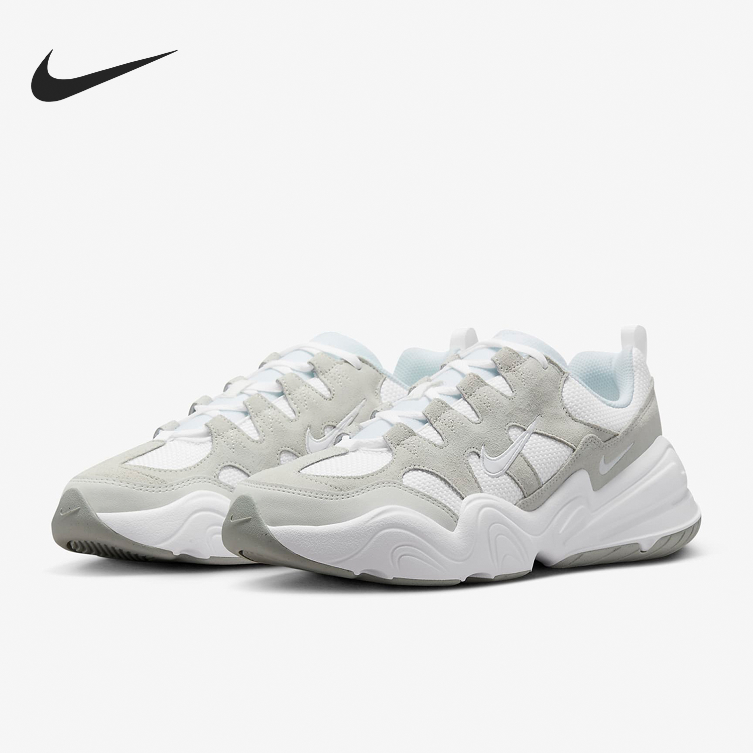 Nike/耐克正品Tech Hera男女同款翻毛皮运动低帮老爹鞋FJ9532-100