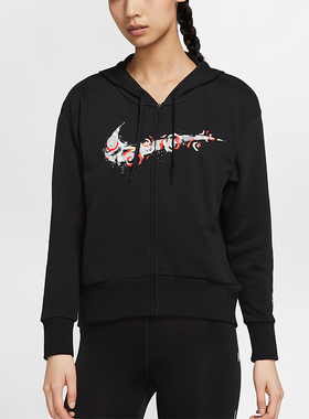 Nike/耐克正品新款女士潮流舒适休闲拉链运动连帽卫衣CZ8649-010