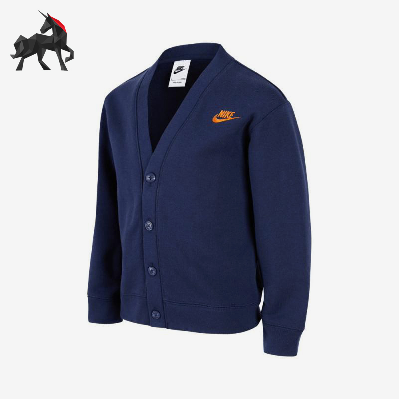 Nike/耐克正品2025冬季款小童休闲V领针织外套NY2442299PS-002