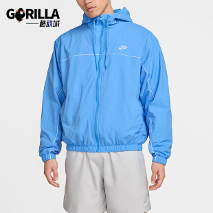 拉链宽松运动刺绣透气连帽外套HJ2013 2025男士 412 耐克正品 Nike