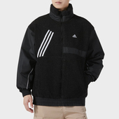 Adidas 运动男子立领保暖羊羔绒棉服外套IK5110 阿迪达斯正品