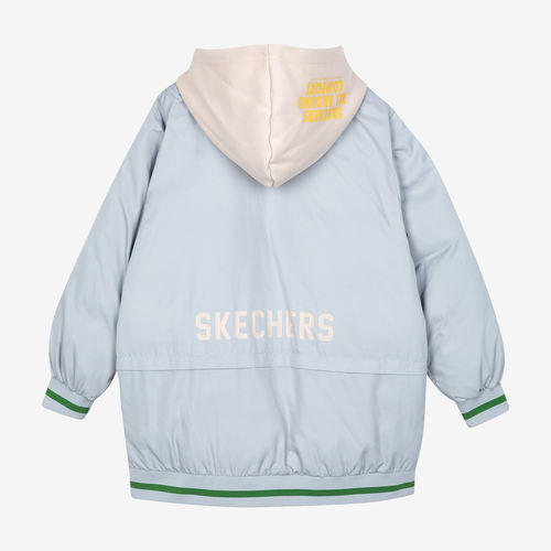 Skechers斯凯奇正品Causal男女中长款拉链款羽绒服L423B062-00U1