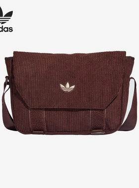 Adidas/阿迪达斯正品三叶草男女款灯芯绒斜挎包单肩包IQ3519