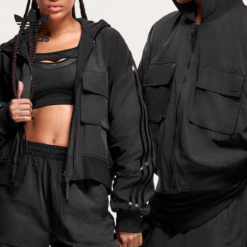 Adidas阿迪达斯正品x IVY PARK女款运动休闲双面穿连帽夹克IK9626
