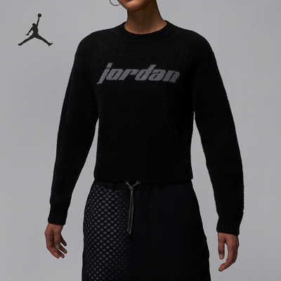 Nike/耐克官方正品Air Jordan女士印花针织毛衣套头衫HF9454-011
